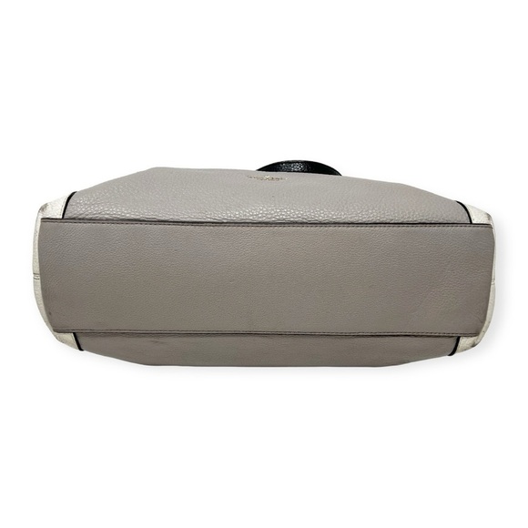 Kate Spade Off White, Black & Grey, Pebbled Leather Satchel Double Handle - Picture 15 of 15
